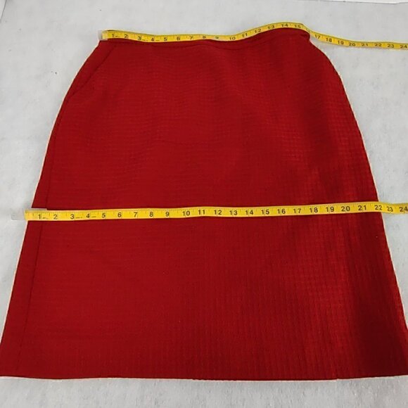 Rena Rowan for Saville Dark Red Leading Into Burgundy Skirt With Lining Size 14 - Picture 5 of 8
